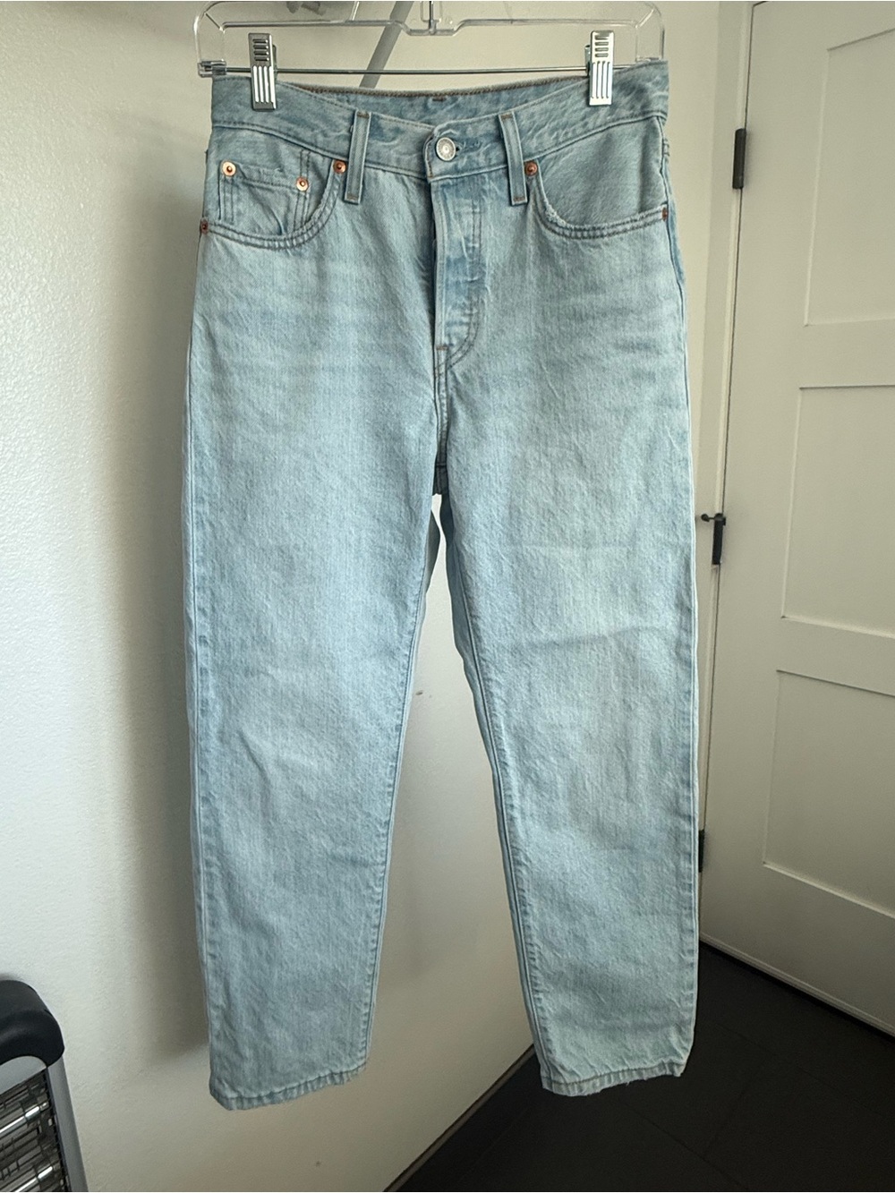 Levi's 501 crop Light Blue Ankle-Length Women's Jeans